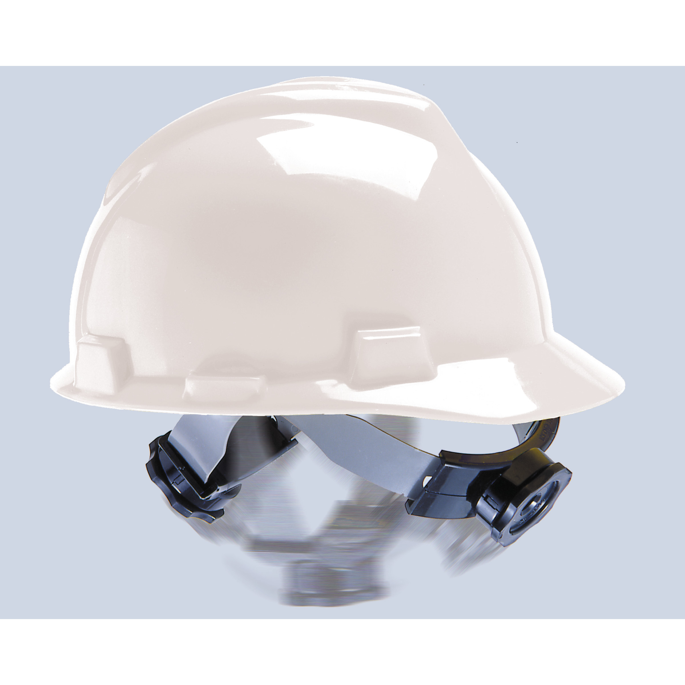 V-Gard Cap, White, w/Swing-Ratchet Suspension